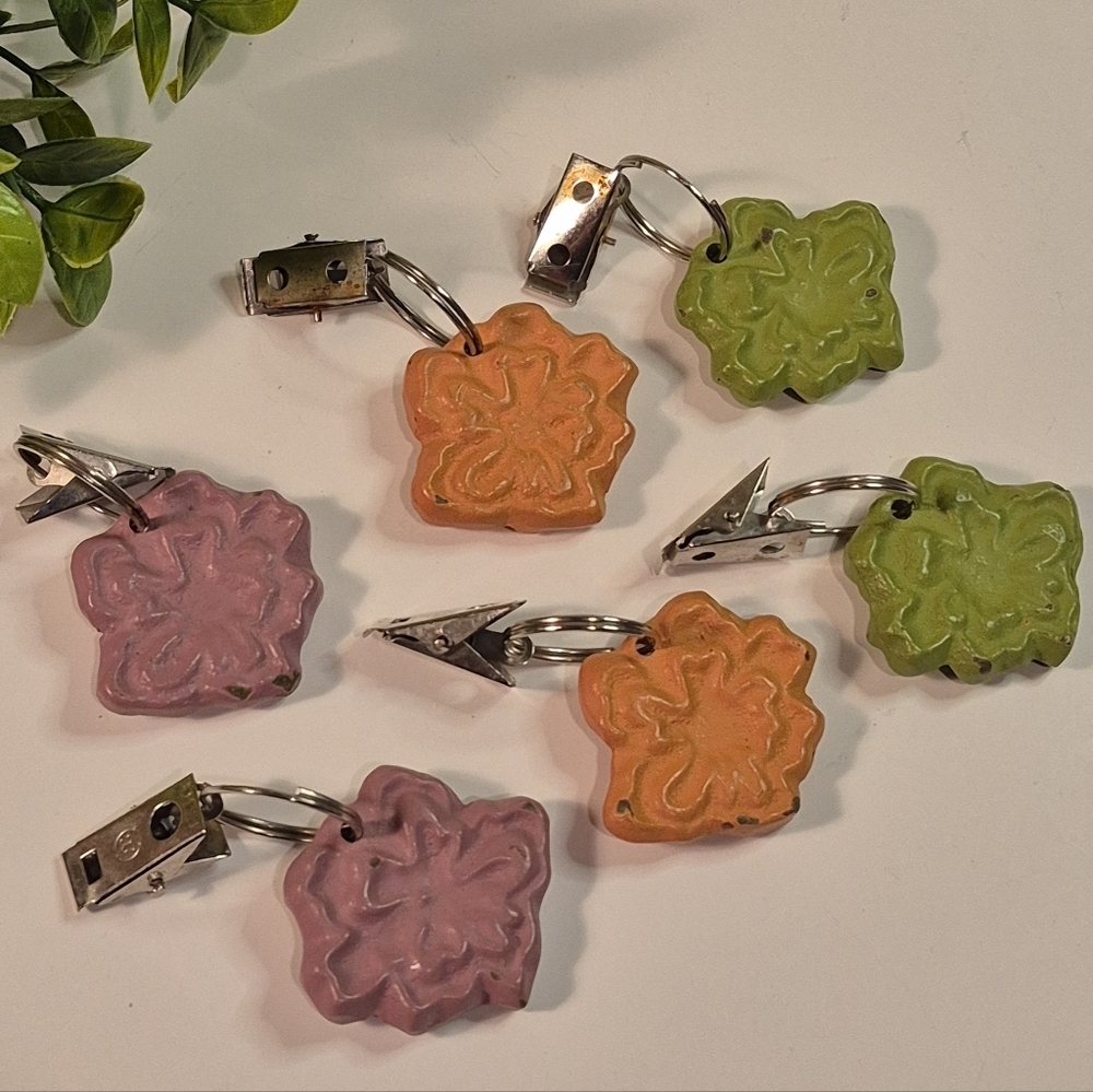 COLORFUL Metal Outdoor Weighted Tablecloth Clips, Set of 6